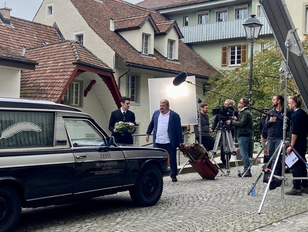 Die beiden Schauspieler bei einer der ersten Szenen.